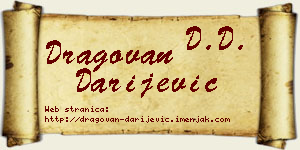 Dragovan Darijević vizit kartica